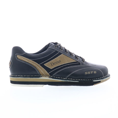 Dexter SST 6 LZ B1902-1 Mens Black Leather Lace Up Athletic Bowling Shoes