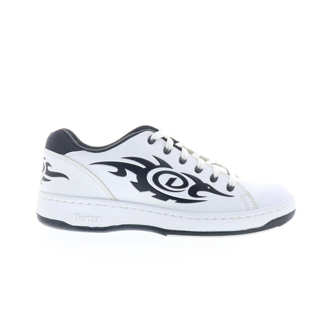 Dexter Tribe B2036-9 Mens White Leather Lace Up Athletic Bowling Shoes