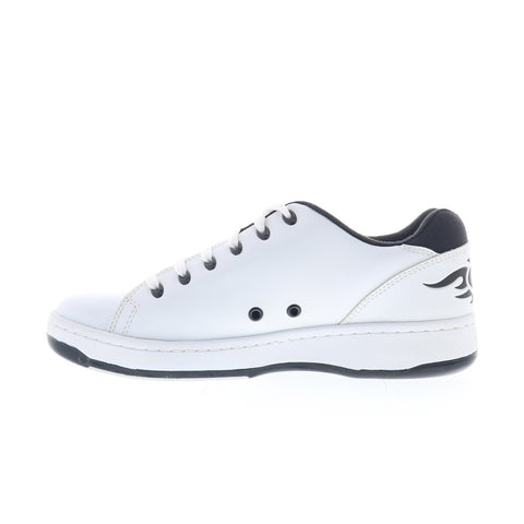 Dexter Tribe B2036-9 Mens White Leather Lace Up Athletic Bowling Shoes