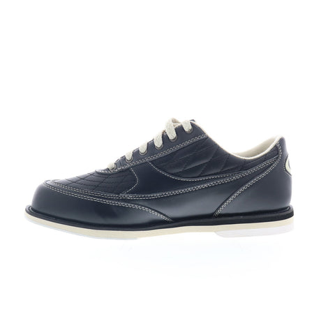 Dexter B2112-1 Mens Black Leather Lace Up Athletic Bowling Shoes