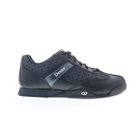 Dexter B2246-1 Mens Black Leather Lace Up Athletic Bowling Shoes