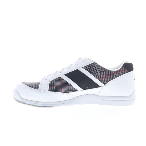 Dexter Barry B2255-9 Mens White Suede Lace Up  Athletic Bowling Shoes