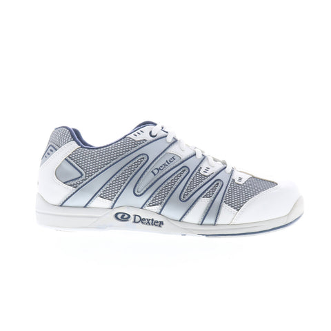 Dexter B2257-8 Mens White Mesh Lace Up Athletic Bowling Shoes