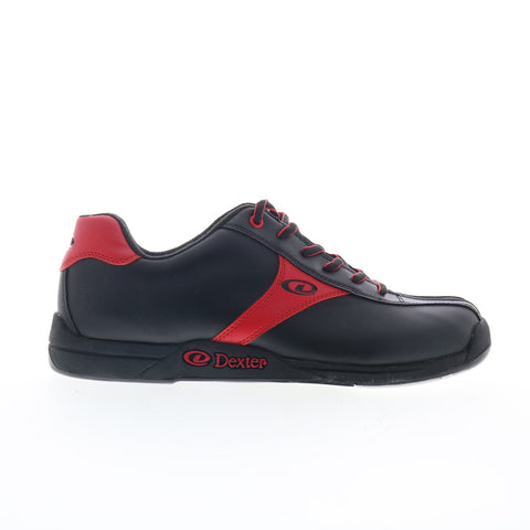 Dexter Ozzie B2263-17 Mens Black Leather Lace Up Athletic Bowling Shoes