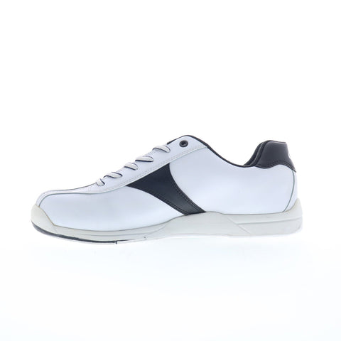 Dexter Ozzie B2263-17 Mens White Leather Lace Up Athletic Bowling Shoes
