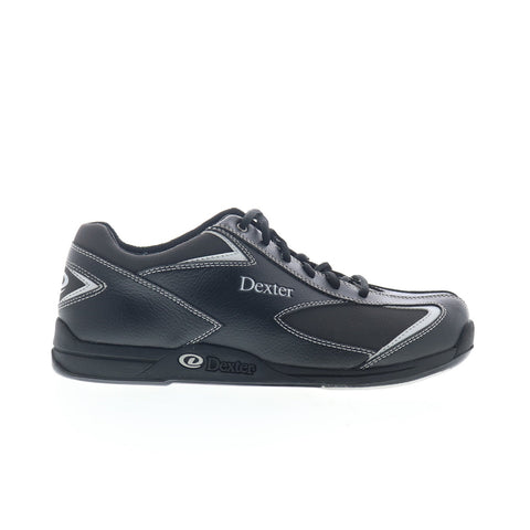 Dexter B2465-1 Mens Black Leather Lace Up Athletic Bowling Shoes
