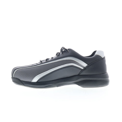 Dexter B2475-15 Mens Black Leather Lace Up Athletic Bowling Shoes