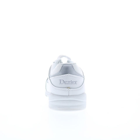 Dexter Verve B4130-9 Womens White Leather Lace Up Athletic Bowling Shoes