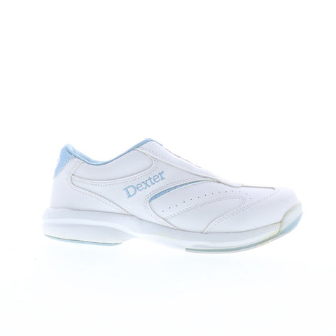 Dexter Halley B4241-9 Womens White Leather Lace Up Athletic Bowling Shoes
