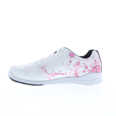 Dexter B4254-9 Womens White Synthetic Lace Up Athletic Bowling Shoes