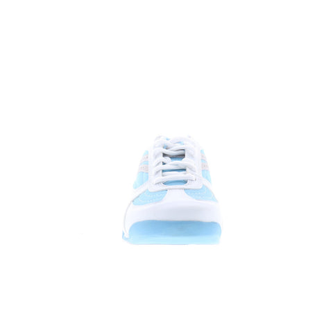 Dexter B4511-8 Womens Blue Leather Lace Up Athletic Bowling Shoes