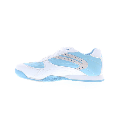 Dexter B4511-8 Womens Blue Leather Lace Up Athletic Bowling Shoes
