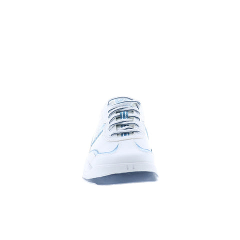 Dexter B4521-8 Womens White Leather Lace Up Athletic Bowling Shoes