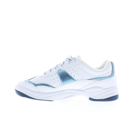 Dexter B4521-8 Womens White Leather Lace Up Athletic Bowling Shoes