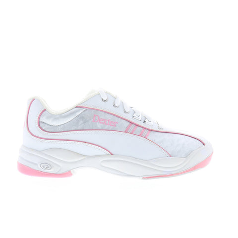Dexter B4525-7 Womens White Synthetic Lace Up Athletic Bowling Shoes