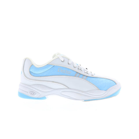 Dexter B4525-8 Womens White Leather Lace Up Athletic Bowling Shoes