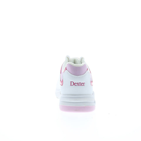 Dexter B4528-7 Womens White Synthetic Lace Up Athletic Bowling Shoes