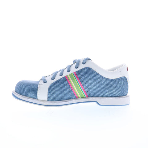 Dexter B4531-8 Womens Blue Synthetic Lace Up Athletic Bowling Shoes