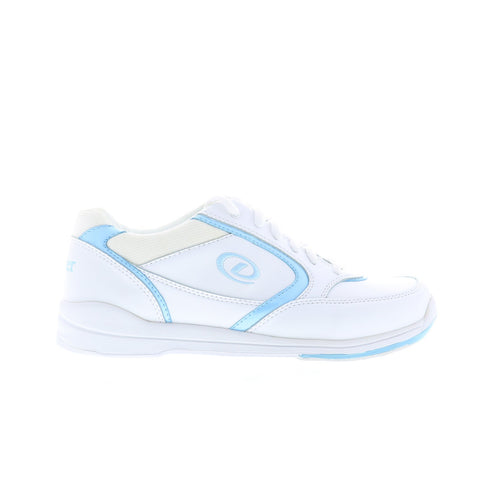 Dexter B4536-8 Womens White Leather Lace Up Athletic Bowling Shoes