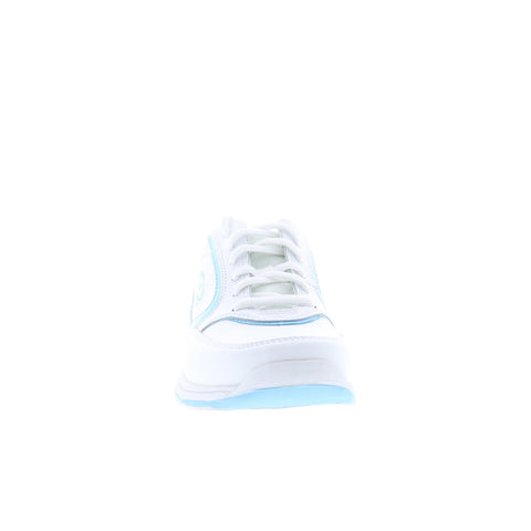 Dexter B4536-8 Womens White Leather Lace Up Athletic Bowling Shoes