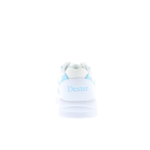 Dexter B4536-8 Womens White Leather Lace Up Athletic Bowling Shoes