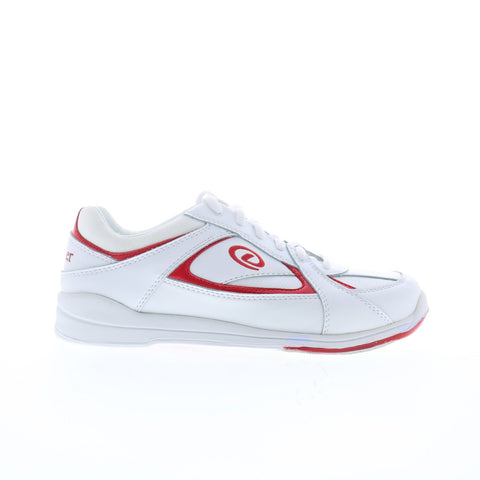 Dexter B4537-7 Womens White Leather Lace Up Athletic Bowling Shoes