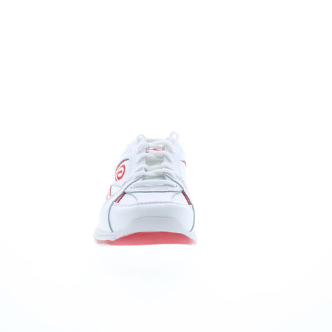 Dexter B4537-7 Womens White Leather Lace Up Athletic Bowling Shoes