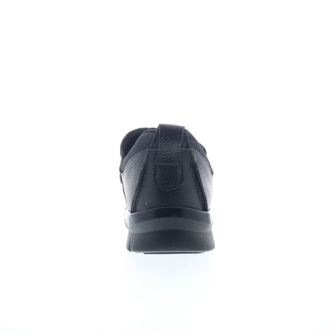 Apex Moc Biomechanical Mens Black Extra Wide Leather Loafers Casual Shoes