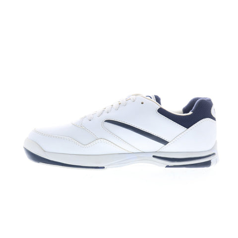 Dexter Dennis II B869-8 Mens White Leather Lace Up Athletic Bowling Shoes