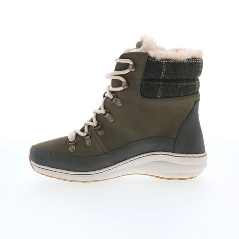 Aetrex Jodie BB284 Womens Green Suede Lace Up Casual Dress Boots