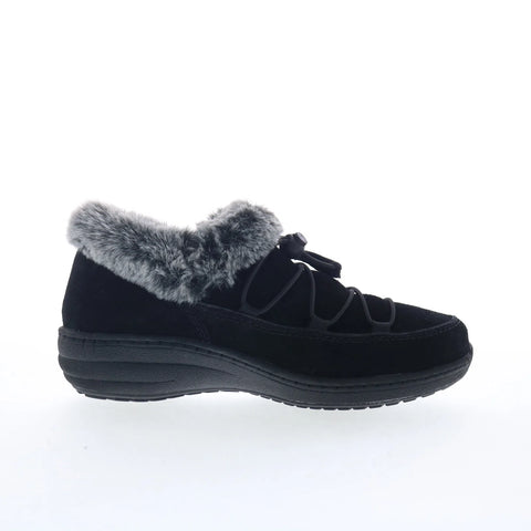 Aetrex Chrissy BB330 Womens Black Suede Slip On Casual Dress Boots