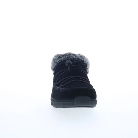 Aetrex Chrissy BB330 Womens Black Suede Slip On Casual Dress Boots