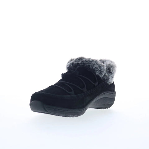 Aetrex Chrissy BB330 Womens Black Suede Slip On Casual Dress Boots
