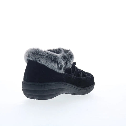 Aetrex Chrissy BB330 Womens Black Suede Slip On Casual Dress Boots