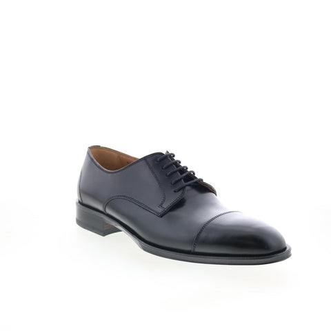 Pastori by Di Bianco BN100 Mens Black Oxfords & Lace Ups Cap Toe Shoes