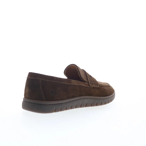 Born Ana BR0080952 Womens Brown Suede Slip On Loafers & Slip Ons Penny Shoes
