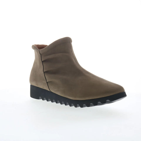 Aetrex Zoey BW702 Womens Brown Nubuck Zipper Casual Dress Boots