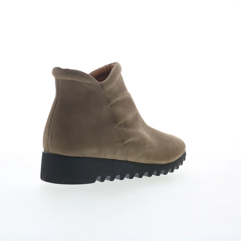Aetrex Zoey BW702 Womens Brown Nubuck Zipper Casual Dress Boots
