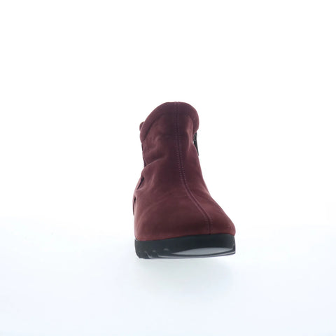 Aetrex Zoey BW709 Womens Red Nubuck Zipper Casual Dress Boots