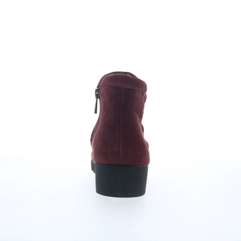 Aetrex Zoey BW709 Womens Red Nubuck Zipper Casual Dress Boots