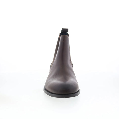 Di Bianco Bardi Mens Brown Leather Slip On Chelsea Boots