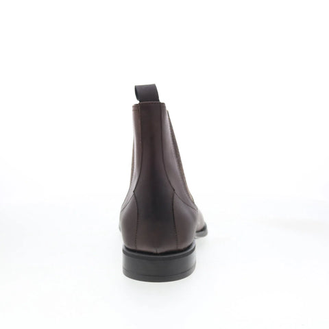 Di Bianco Bardi Mens Brown Leather Slip On Chelsea Boots