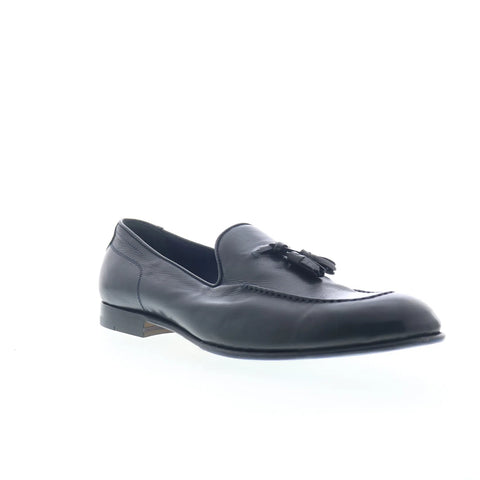 Di Bianco Bari Mens Blue Leather Slip On Loafers & Slip Ons Casual Shoes