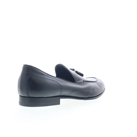 Di Bianco Bari Mens Blue Leather Slip On Loafers & Slip Ons Casual Shoes