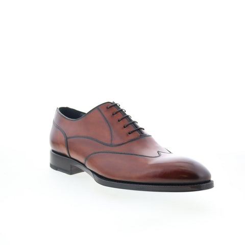 Di Bianco Barletta Deco Mens Brown Oxfords & Lace Ups Wingtip & Brogue Shoes