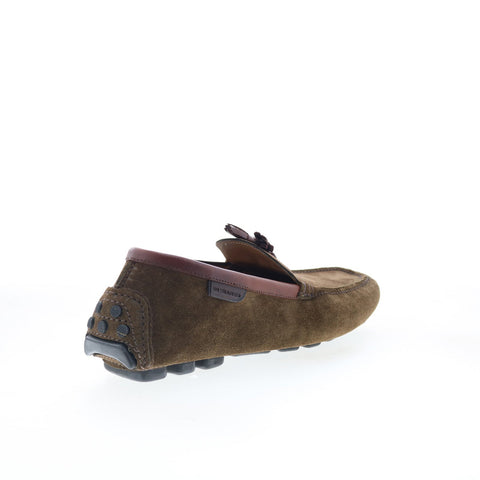 Di Bianco Benzoni Mens Brown Suede Slip On Loafers & Slip Ons Casual Shoes