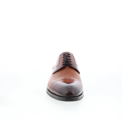 Di Bianco Bergamo Mens Brown Leather Oxfords & Lace Ups Cap Toe Shoes