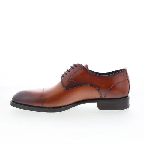 Di Bianco Bergamo Mens Brown Leather Oxfords & Lace Ups Cap Toe Shoes