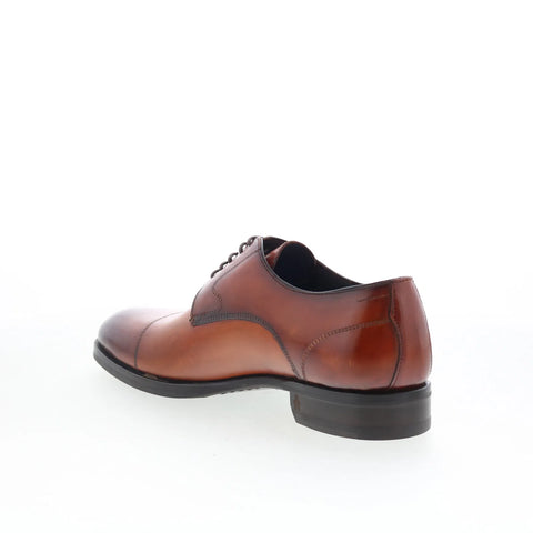 Di Bianco Bergamo Mens Brown Leather Oxfords & Lace Ups Cap Toe Shoes