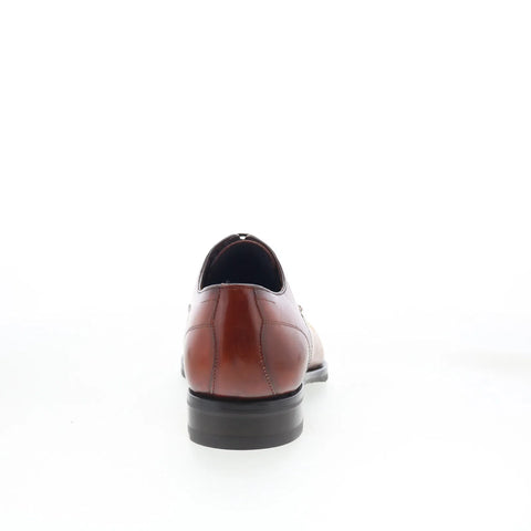 Di Bianco Bergamo Mens Brown Leather Oxfords & Lace Ups Cap Toe Shoes